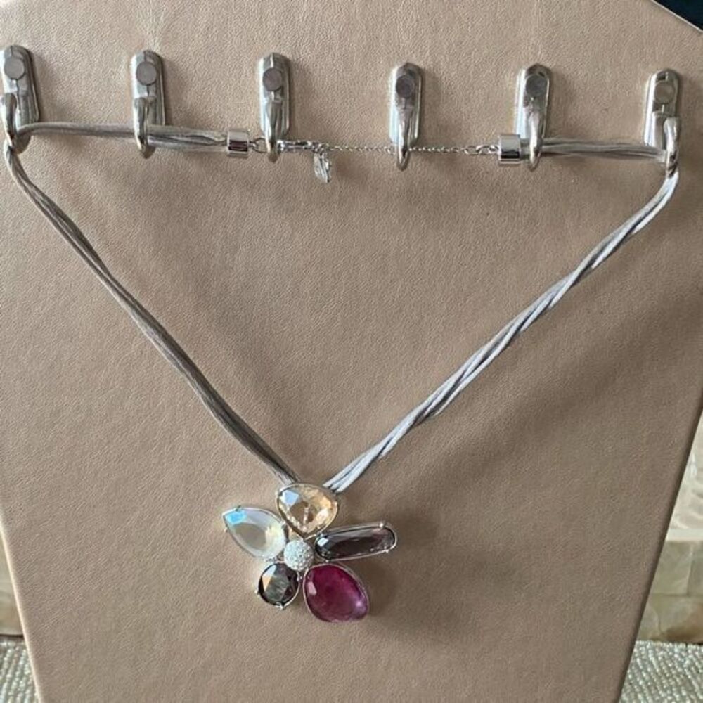 Swarovski Heritage Flower purple Satin Necklace